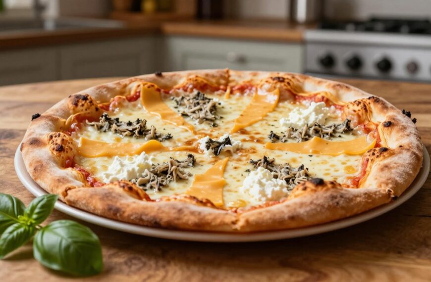 Pizza Guseppe 4 sery ile piec: czas i temperatura, żeby ser się nie spalił, a spód był chrupiący