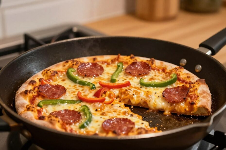 Jak podgrzać pizzę na patelni