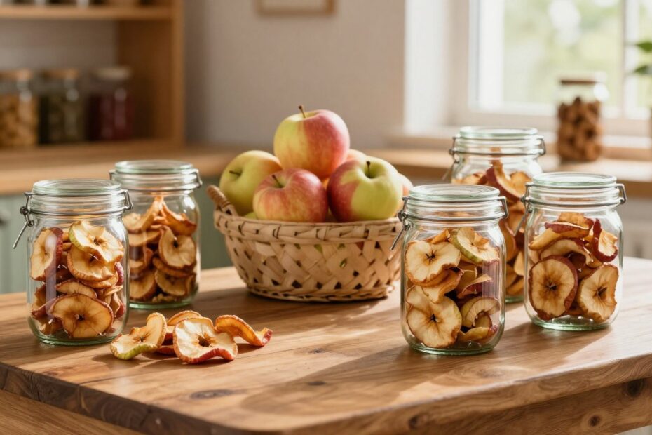 Jak przechowywać suszone jabłka